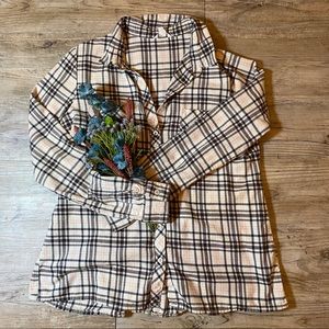 Fossil Plaid Button Down Shirt